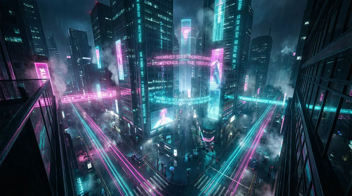 我的好妈妈韩国电影4 竖屏短剧平台首页背景 - 赛博朋克都市夜景